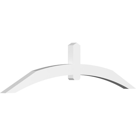 Ekena Millwork Archdale Architectural Grade PVC Gable Bracket, 108"W x 27"H x 4"D x 6"F, 6/12 Pitch GBP108X27X0406ARC00